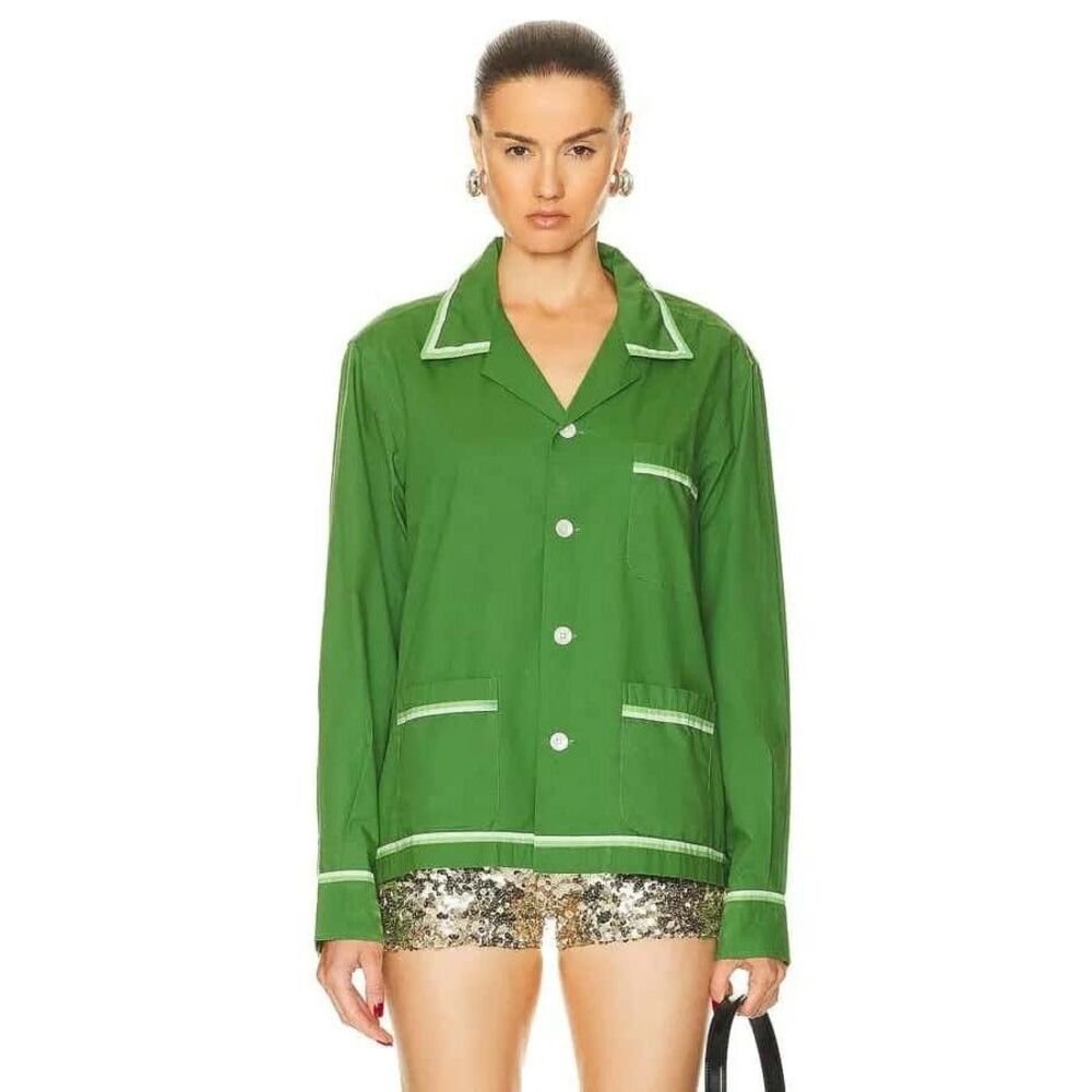 BODE Top Sheet Long Sleeve Shirt Blouse Top Buttondown Cotton M\L New 285032